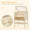 PawHut Fir Wood Hamster Cage Mouse Rats Small Animals Play House Exercise Activity Center, 31.5"H