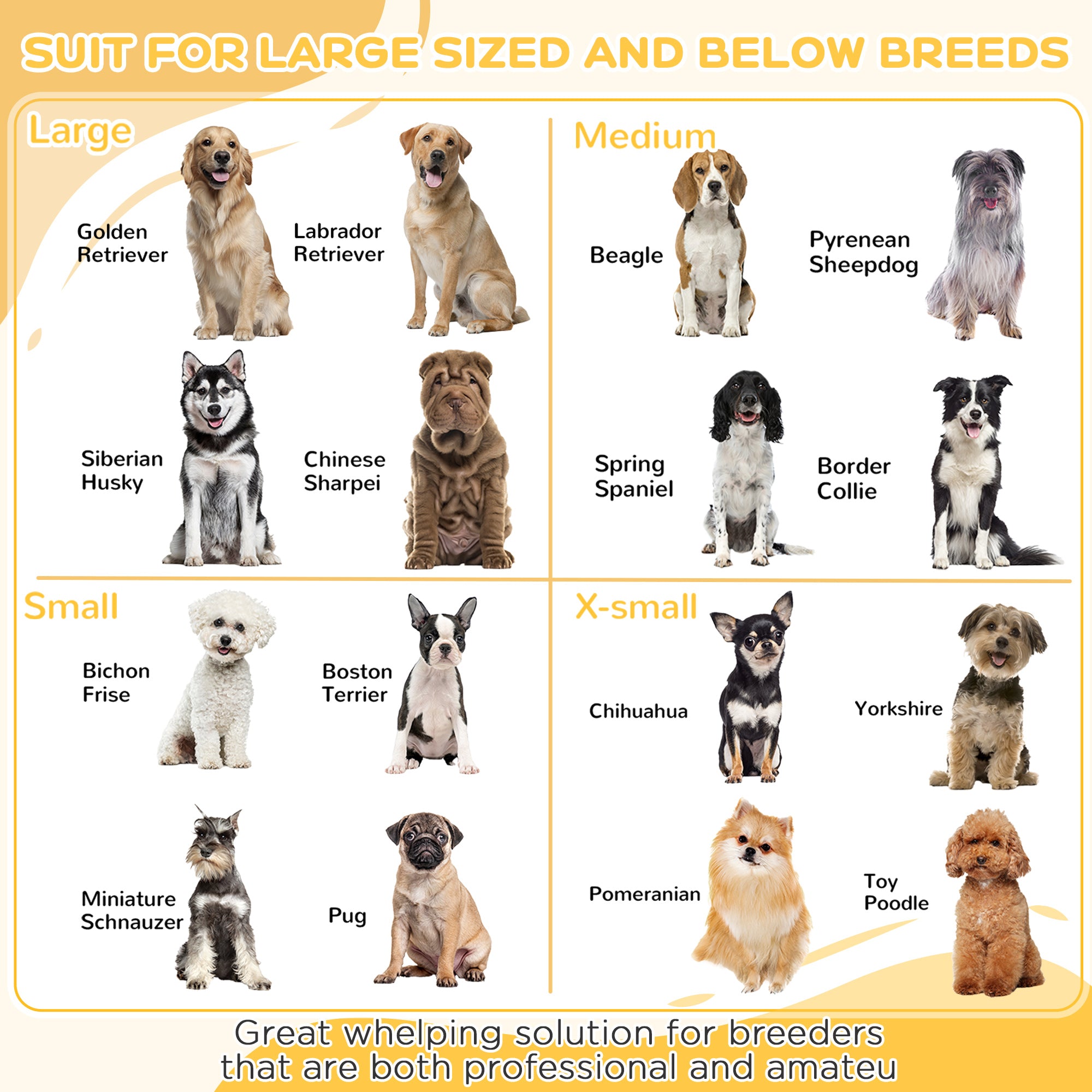 PawHut Whelping Box for Dogs with Retractable Light Stand, Waterproof Mat for Puppies with Pig Rail, Adjustable Height Door for Small, Medium & Large Breed Dogs, 41" x 39"