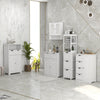 kleankin Medicine Cabinet, Wall-Mounted Bathroom Mirror Cabinet with Double Doors, Open Shelf, and Adjustable Shelf, Modern Bathroom Wall Cabinet, White