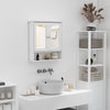 kleankin Medicine Cabinet, Wall-Mounted Bathroom Mirror Cabinet with Double Doors, Open Shelf, and Adjustable Shelf, Modern Bathroom Wall Cabinet, White