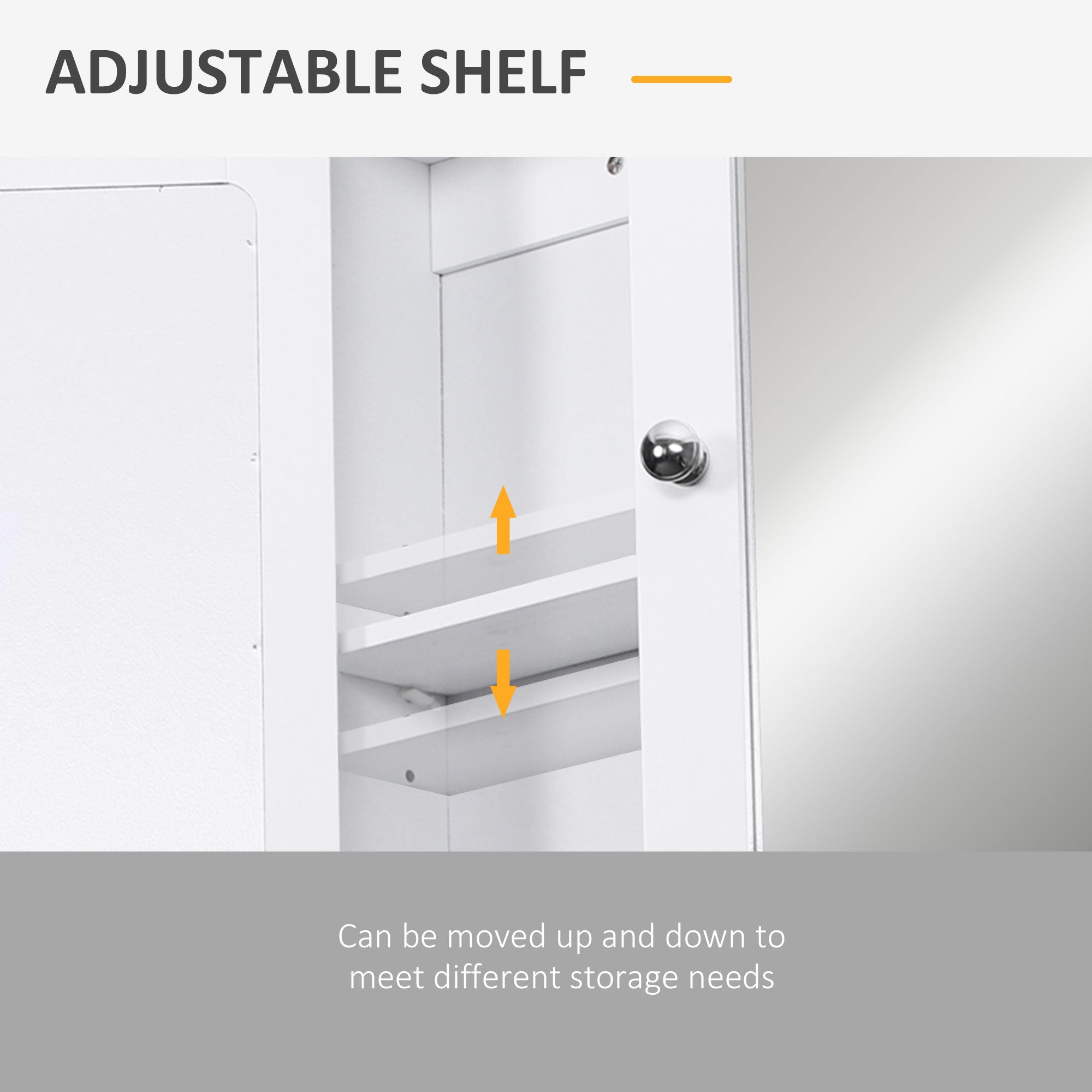 kleankin Medicine Cabinet, Wall-Mounted Bathroom Mirror Cabinet with Double Doors, Open Shelf, and Adjustable Shelf, Modern Bathroom Wall Cabinet, White