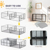 PawHut Whelping Box for Dogs and Puppies, 23.5"H, 7 Panels Puppy Playpen with Windproof Oxford Fabric Cloth, Washable Pee Pad, Pet Playpen with Door, for Medium & Large Dogs
