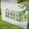 Outsunny Side Panels with Windows for 9.8' x 9.8' or 9.8' x 13.1' Pop up Canopy, 2 Pack Sidewalls Replacement, White