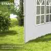 Outsunny Side Panels with Windows for 9.8' x 9.8' or 9.8' x 13.1' Pop up Canopy, 2 Pack Sidewalls Replacement, White