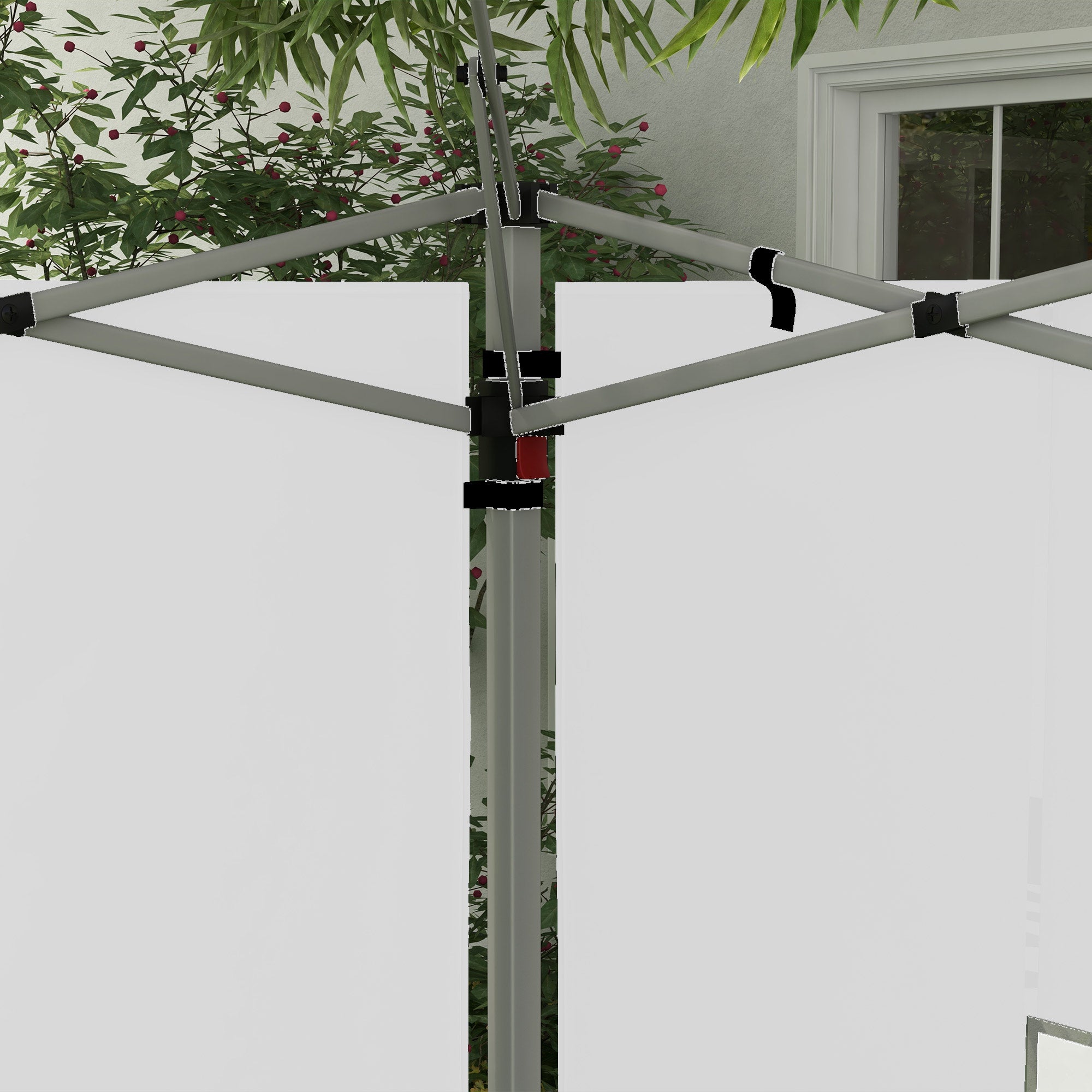 Outsunny Side Panels with Windows for 9.8' x 9.8' or 9.8' x 13.1' Pop up Canopy, 2 Pack Sidewalls Replacement, White