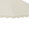 Outsunny 10' x 10' Gazebo Replacement Canopy Cover, 2 Tier Gazebo Roof Replacement TOP ONLY, Cream