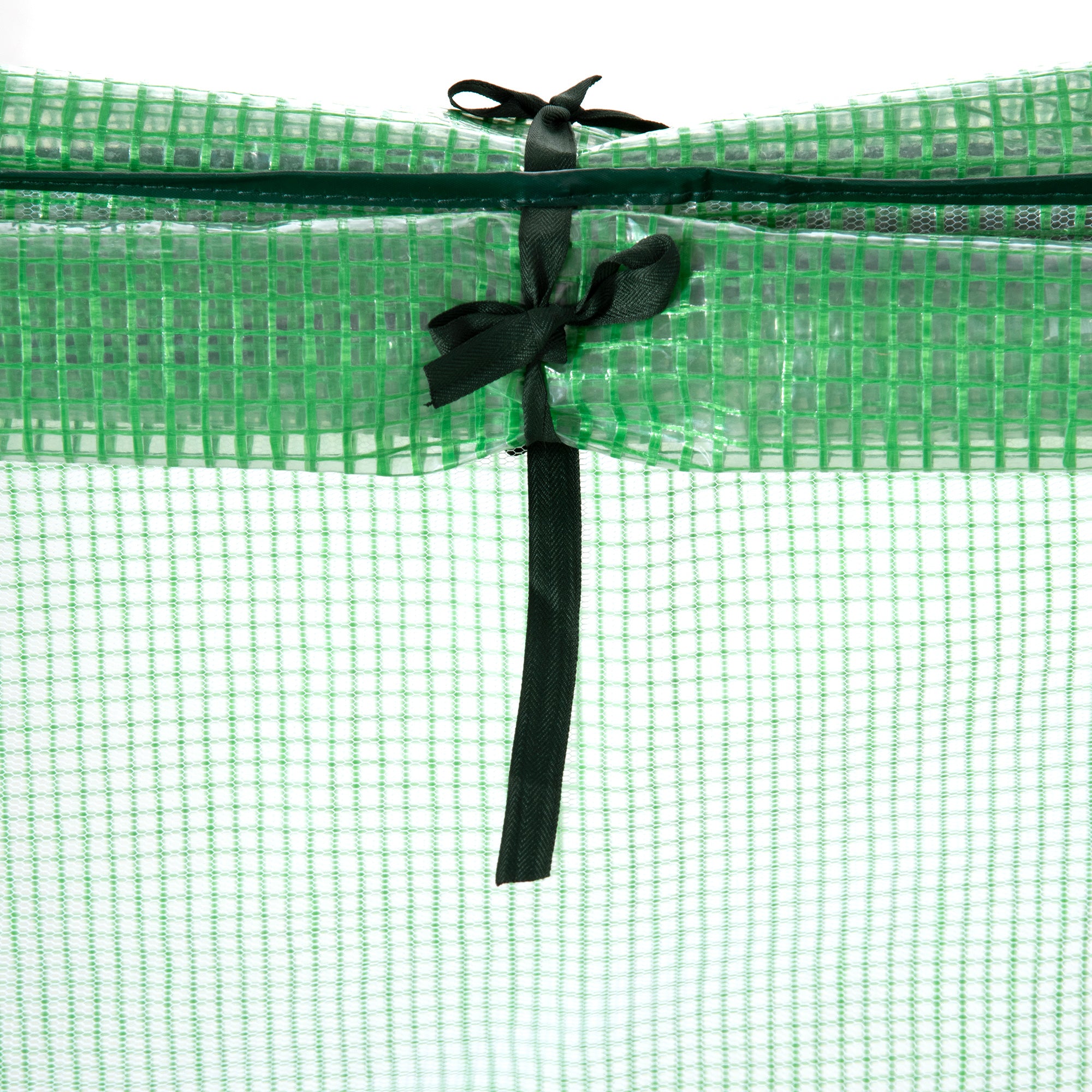 Outsunny 71" x 36" x 28" Mini Greenhouse, Portable Garden Hot House for Plants with 2-Layer Roll-up Zipper Windows, PE Cover for Outdoor Indoor, Green