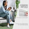Outsunny Outdoor Rattan Recliner Chair Patio Adjustable Wicker Sofa Armchair Garden Relaxing Lounge Seat with Retractable Footrest and Cushion, Light Grey