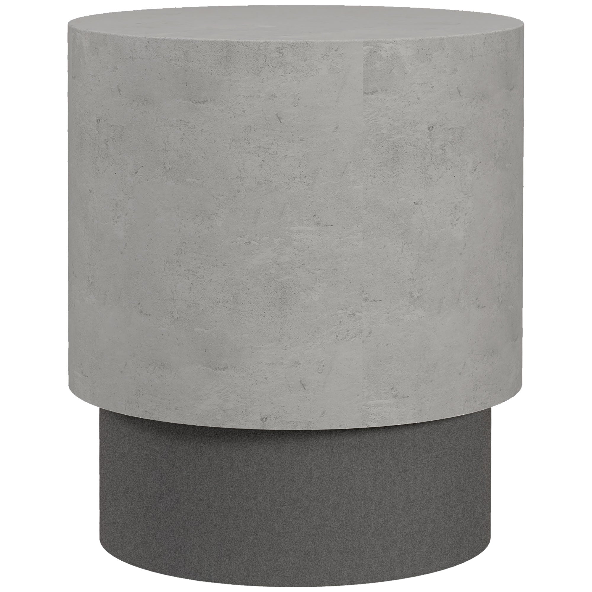 HOMCOM Concrete Finish Side Table, Lightweight Accent Table, 17