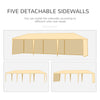 Outsunny 10' x 29' Party Tent, Canopy Tent with Sidewalls and Large Transparent Windows for Garden, Backyard, Outdoor, Green