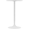 HOMCOM Round Bar Table, High Top Kitchen Table with Painted Top and Steel Frame, Modern Pub Table for 2, Easy Assembly for Home Bar, White
