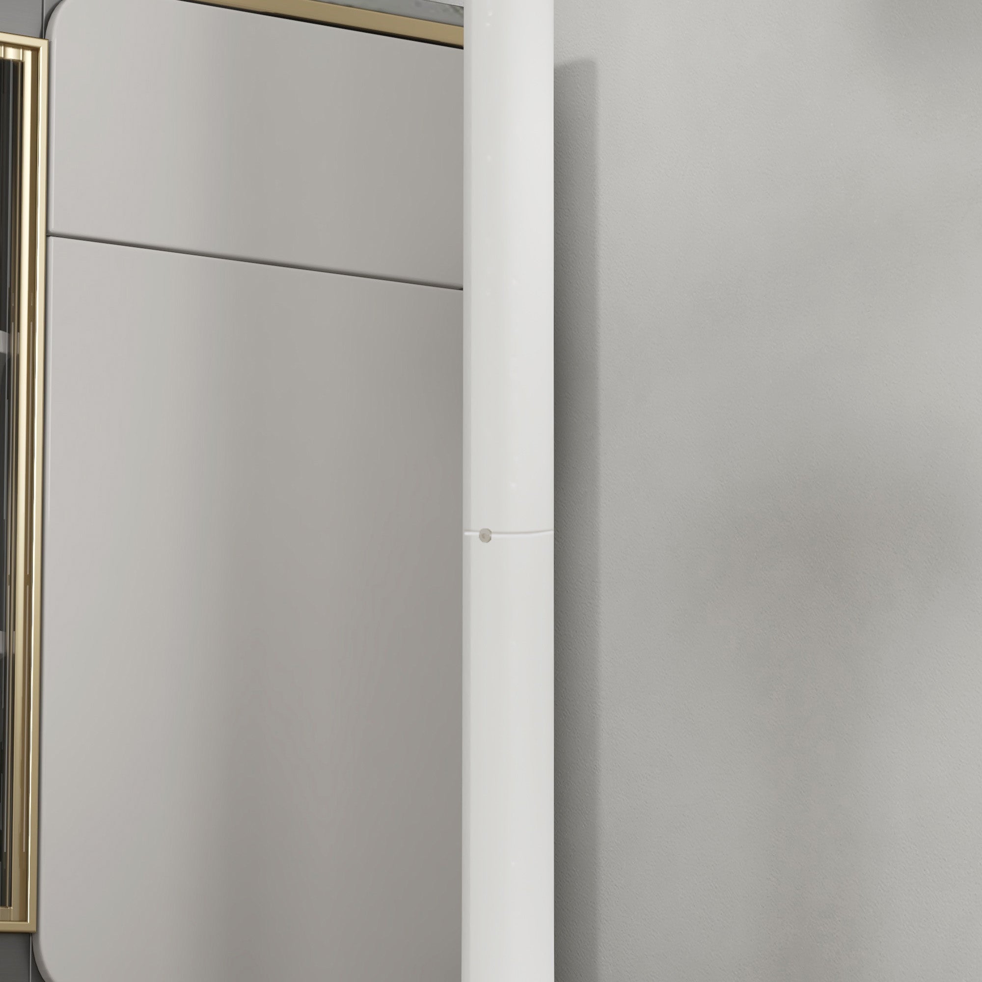 HOMCOM Round Bar Table, High Top Kitchen Table with Painted Top and Steel Frame, Modern Pub Table for 2, Easy Assembly for Home Bar, White