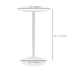 HOMCOM Round Bar Table, High Top Kitchen Table with Painted Top and Steel Frame, Modern Pub Table for 2, Easy Assembly for Home Bar, White