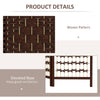 HOMCOM 4 Panel Room Divider, 5.6 ft Tall Folding Privacy Screen, Wave Fiber Freestanding Partition Wall Divider for Home Office, Brown