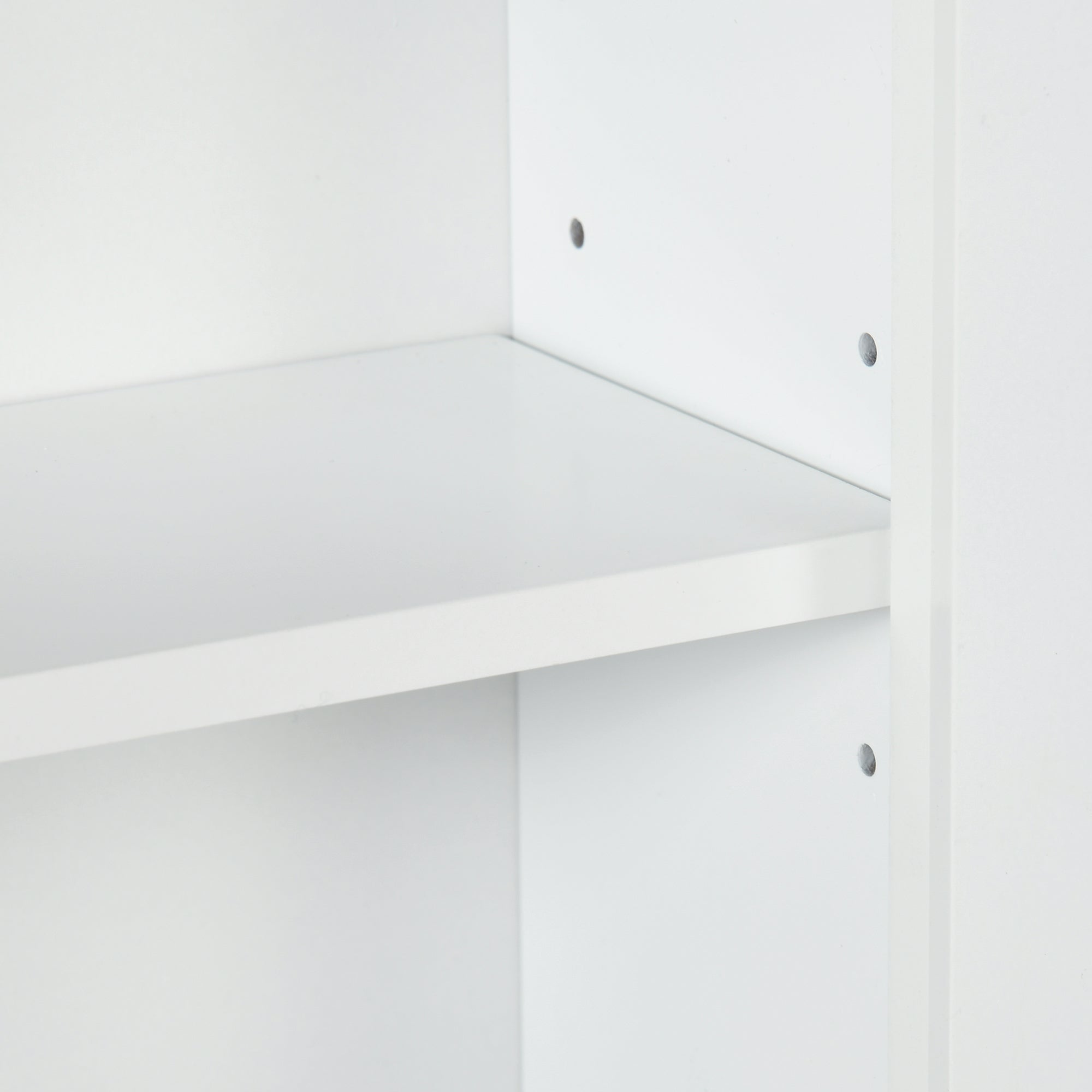 kleankin Bathroom Wall Cabinet, Medicine Cabinet, Over Toilet Storage Cabinet with Adjustable Shelf for Living Room and Entryway, White