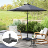 Outsunny Patio Umbrella Base with Wheels Handle, Heavy Duty Outdoor Umbrella Stand Base, Filled Up to 73lbs with Stand or 57lbs with Water for Garden, Poolside, Black