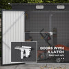 Outsunny 8 x 4FT Outdoor Storage Shed, Galvanized Metal Garden Shed, Waterproof Tool Shed with 2 Vents for Backyard, Lawn, Patio, Grey