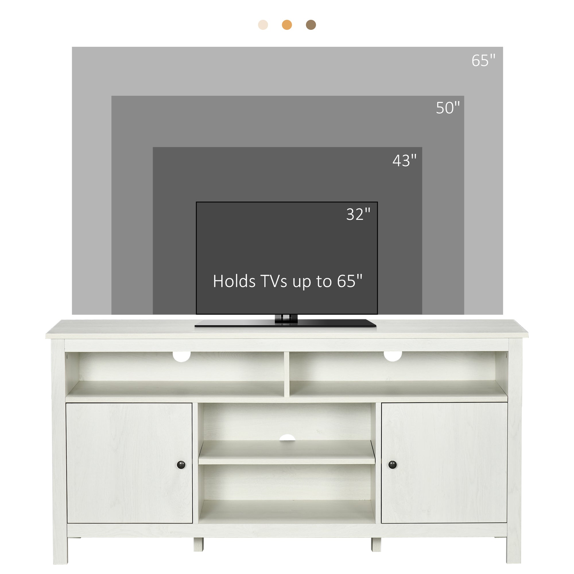 HOMCOM TV Cabinet Stand for TVs up to 65