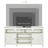 HOMCOM TV Cabinet Stand for TVs up to 65", Entertainment Center with Storage Shelves and Doors for Living Room, Bedroom, White