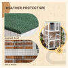 PawHut 74" Wooden Outdoor Cat House Weatherproof & Wheeled, Catio Outdoor Cat Enclosure with High Weight Capacity, Kitten Cage Condo, White