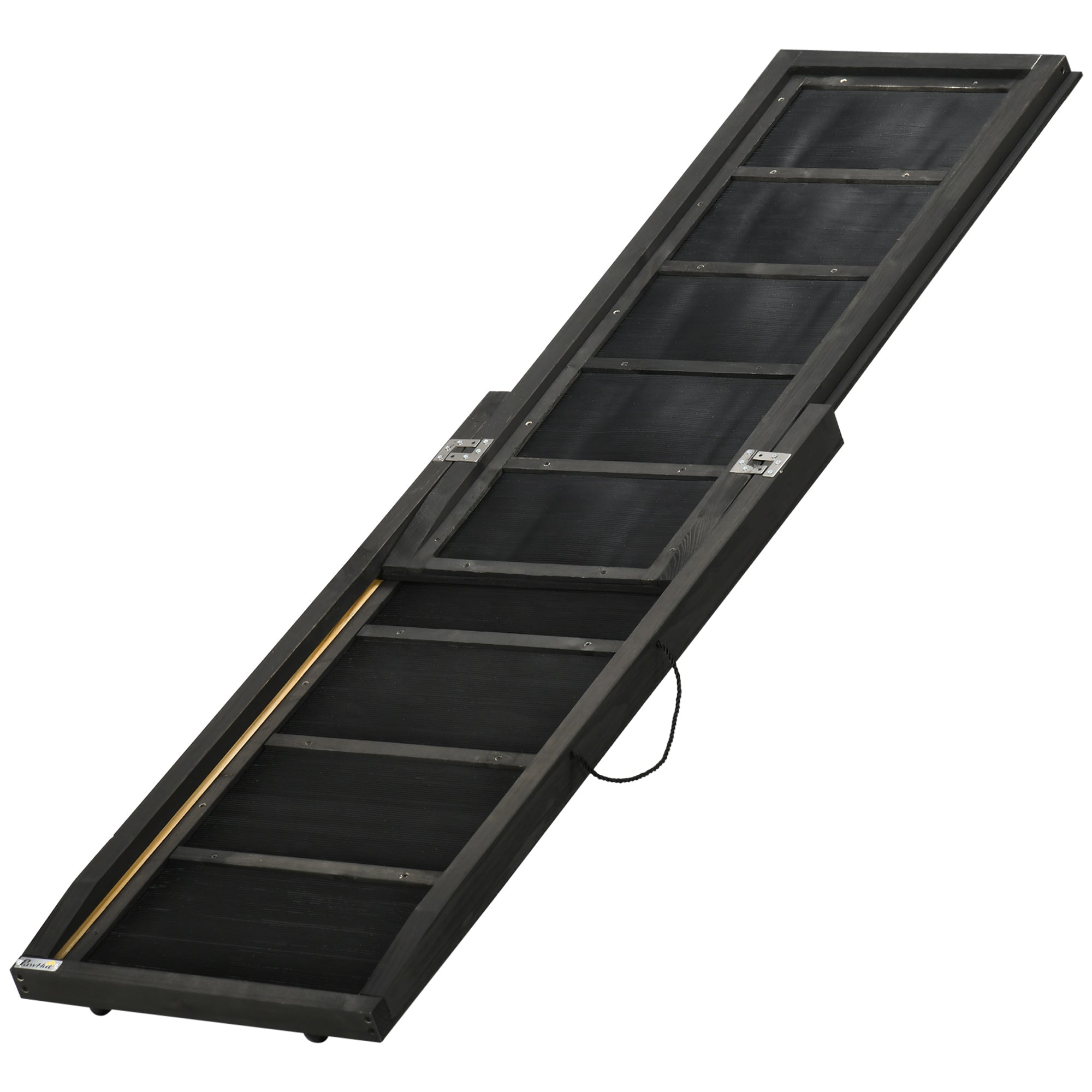 PawHut Folding Dog Ramp, 65 Inches Portable Pet Ramp with Carry Handle, Non-Slip Rubber Ramp for Cars Trucks and SUVs, Black