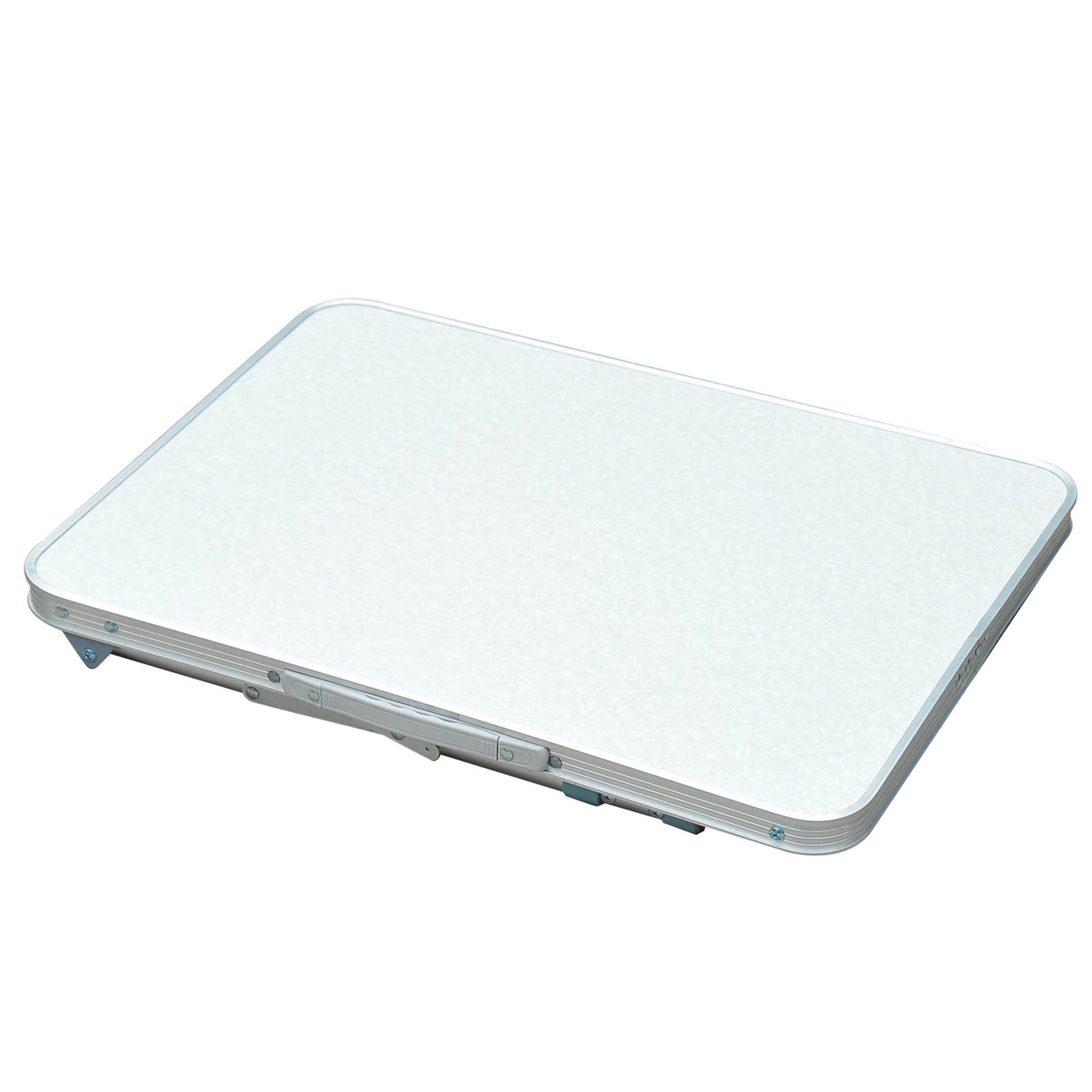 Outsunny Folding Adjustable Patio Picnic Table Portable Camping Dining Lunch Table Aluminum Frame Silver