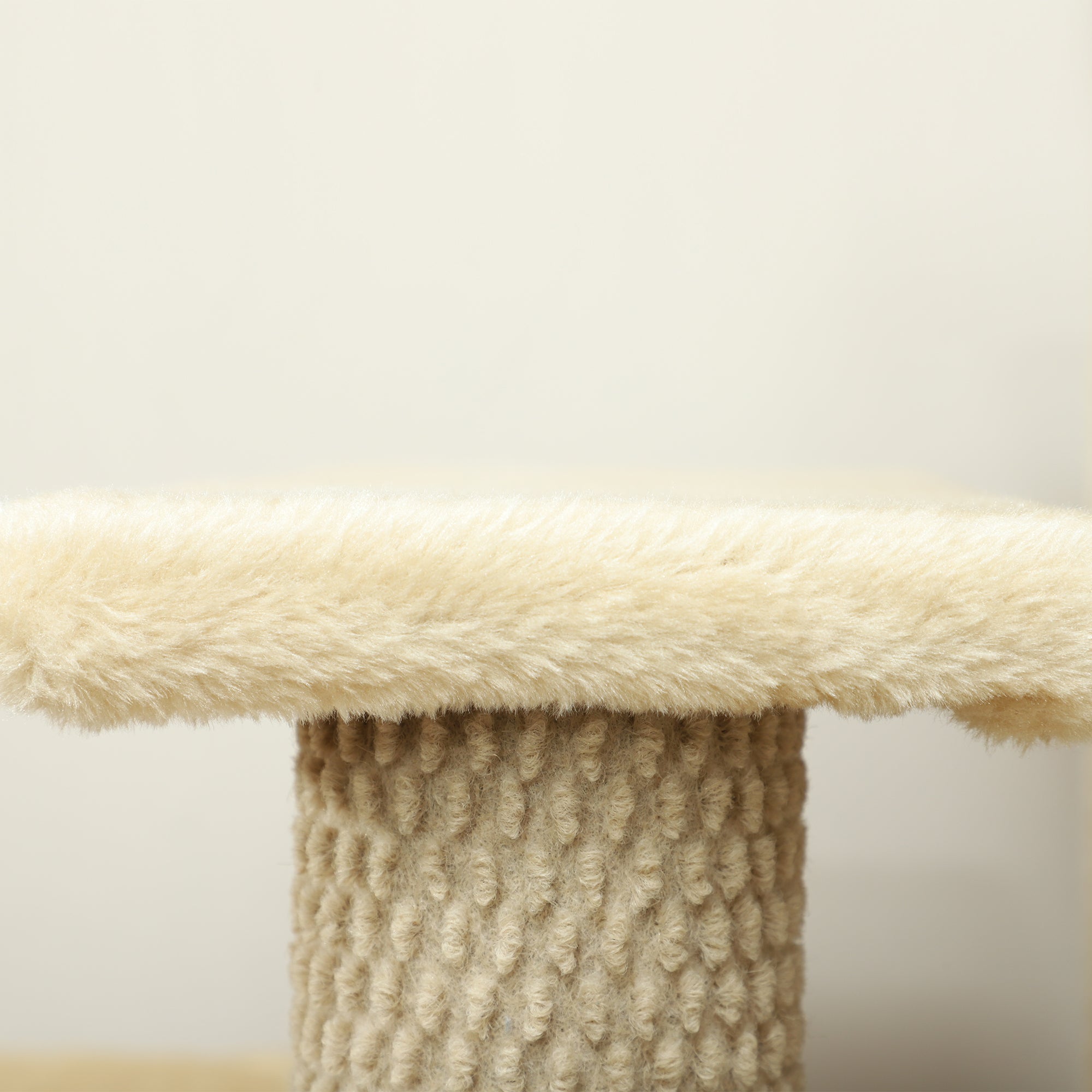 PawHut Cat Stairs, 2 in 1 Cat Tree Tower Pet Steps with Scratching Posts, Hanging Toy Ball, 4-Step Cat Climbing Tower for High Bed, Sofa, Indoor Use, Beige