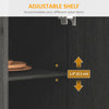 HOMCOM Kitchen Island with Storage, Rolling Kitchen Cart with Rubberwood Top, Drawer, Spice Rack, Towel Rack, Cabinet and Adjustable Shelf (Distressed Black)