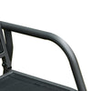 Outsunny 3-Seat Outdoor Glider Chair, Patio Glider Outdoor Rocking Chair with Steel Frame, Sling Fabric Seat for Garden, Backyard, Lawn, Black