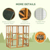 PawHut Large Outdoor Catio Enclosure, Weatherproof Cat House with Asphalt Roof,  Wooden Cat Patio Cage with 6 Balanced Platforms, 71" x 39" x 71", Orange