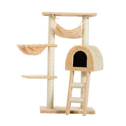 PawHut Cat Tree for Indoor Cats Kitten Activity Centre Scratch Scratching Scratcher Climber Post Rest Bed Toy 100cm