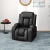 HOMCOM Electric Power Lift Chair, PU Leather Recliner Sofa with Footrest, Remote Control and Cup Holders, Grey