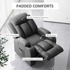 HOMCOM Electric Power Lift Chair, PU Leather Recliner Sofa with Footrest, Remote Control and Cup Holders, Grey