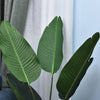 Outsunny 4FT Artificial Bird of Paradise Plant, Fake Tropical Palm Plant with 7 Banana Leaves in Pot, Faux Plant for Indoor and Outdoor, Green