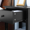 HOMCOM Modern Style Nightstand, Side Table with Drawer and Storage Shelf for Bedroom, 19.7" x 13.8" x 23.6", Black