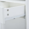 HOMCOM 24" Vertical Filing Cabinet with Drawer, Mobile File Cabinet with Wheels for Home Office, White