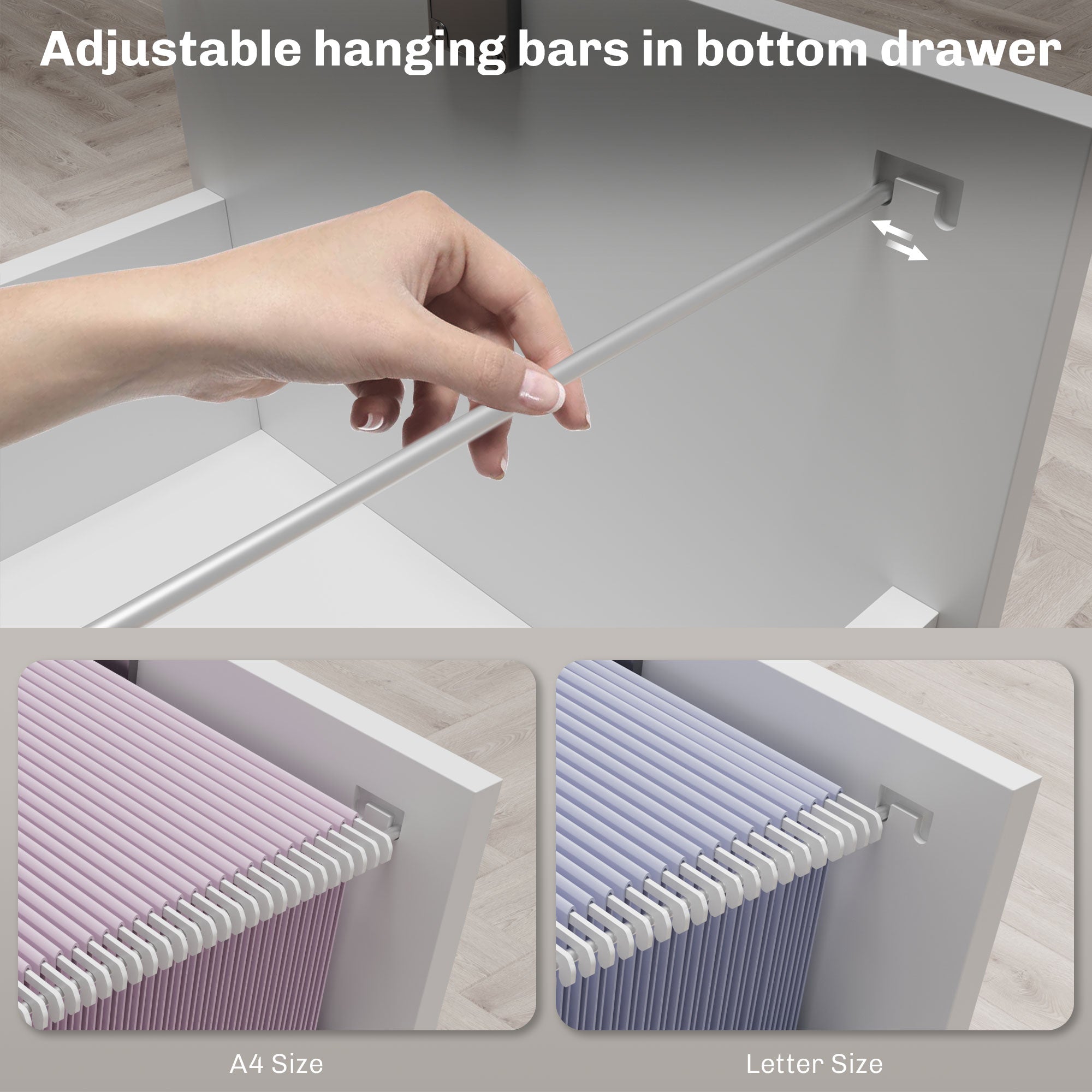 HOMCOM 2 Drawer Lateral Filing Cabinet with Charging Station and USB Ports, Mobile Printer Stand with Open Storage Shelf, Locking File Cabinet for A4, Letter Size, White