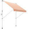 Outsunny 10x5ft Manual Retractable Awning, Patio Sun Shade Canopy Shelter with 5.6-9.2ft Support Pole, Water Resistant UV Protector, for Window, Door, Porch, Deck, Yellow