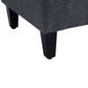 HOMCOM Storage Ottoman Bench Linen-Touch Fabric Tufted Chest Footstool with Flipping Top, Dark Grey