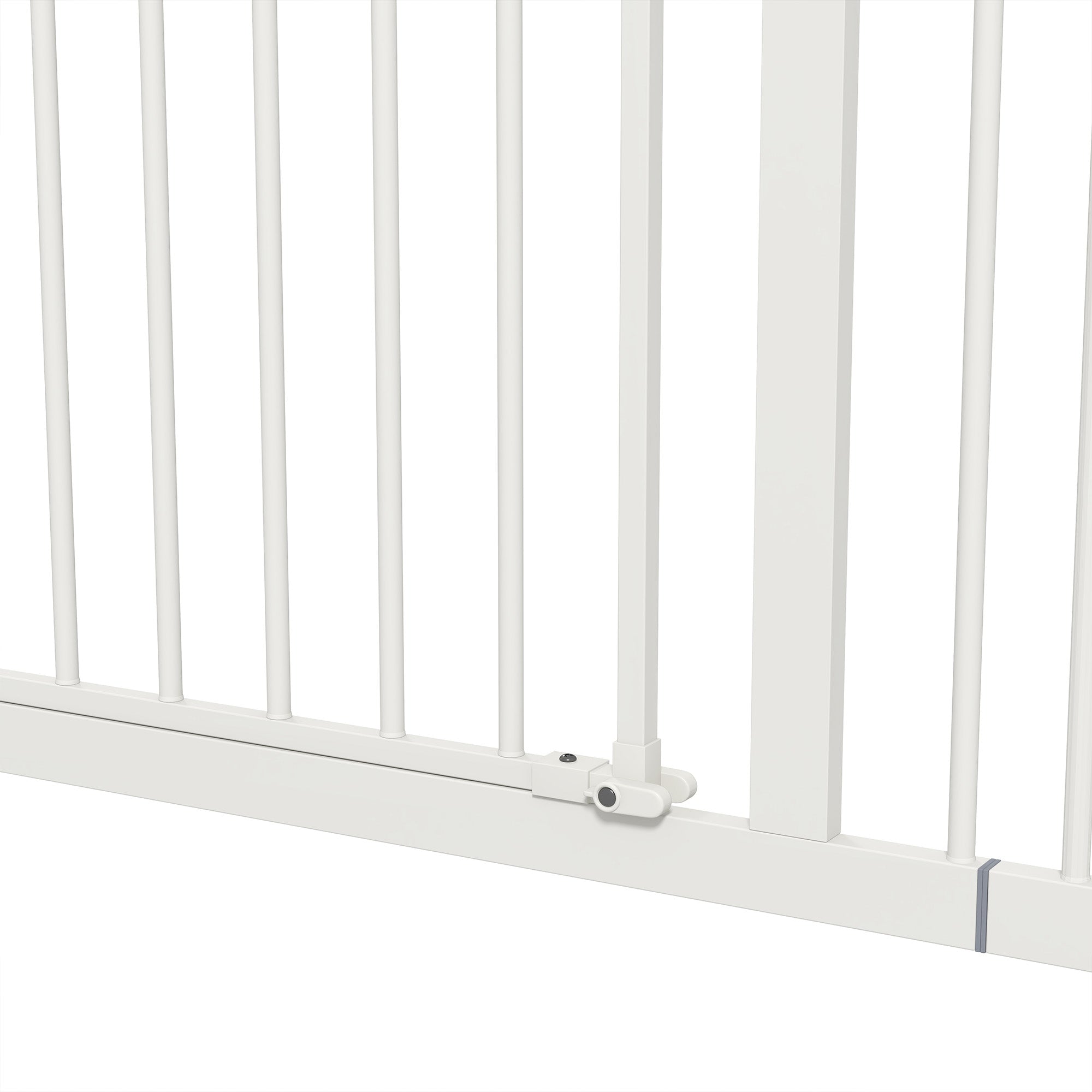 PawHut Dog Gate Stair Gate Pressure Fit Pets Barrier Auto Close for Doorway Hallway, 74-94cm Wide Adjustable, White