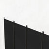 Outsunny 6 Panel Folding Outdoor Privacy Screen, 5.7FT Tall Room Divider with UV30+ Protection, Freestanding Privacy Panel Partition with Stable Base for Indoor Outdoor, Black