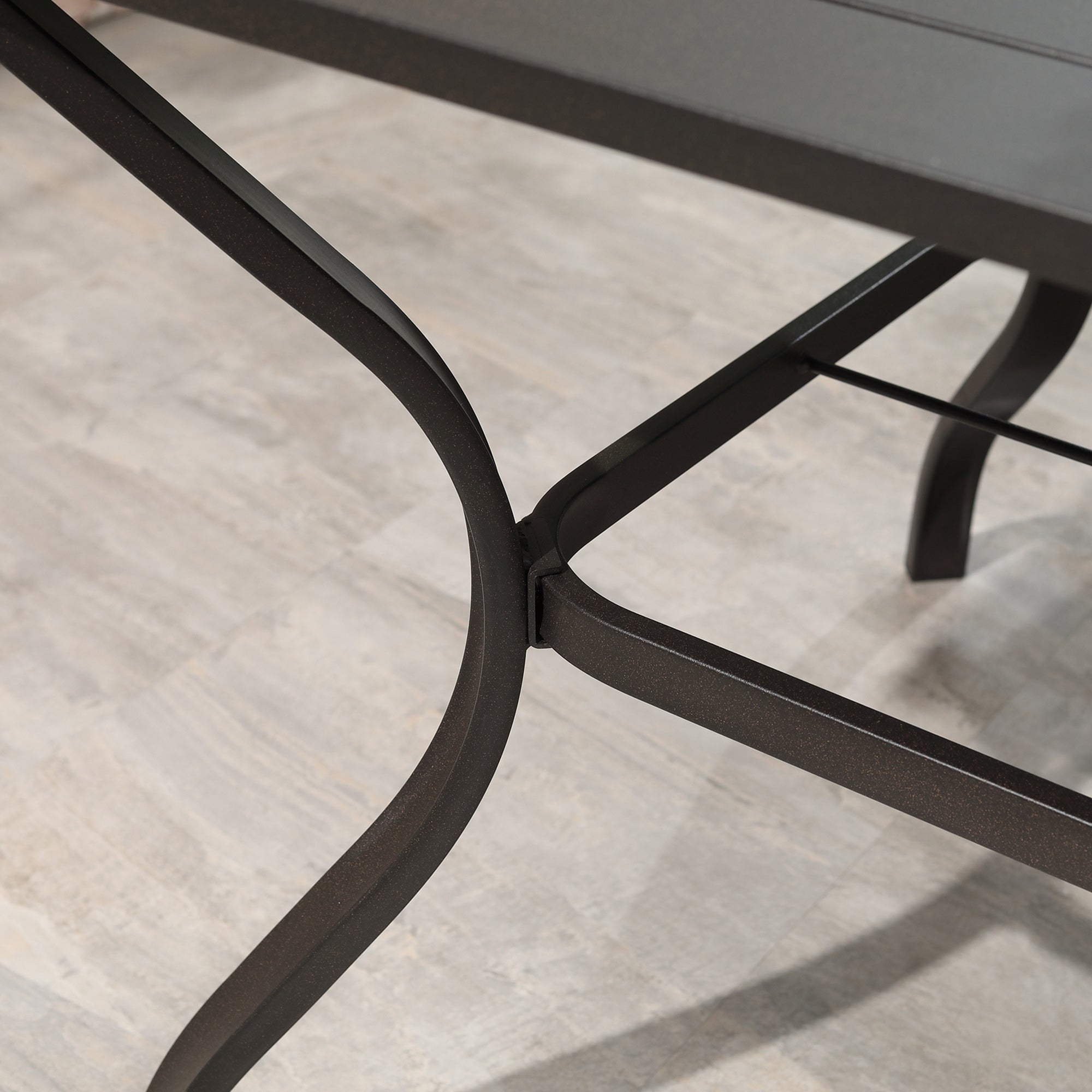 Outsunny 5-Piece Outdoor Patio Dining Set, 4 Swivel Rocker Chairs and 37" x 37" Dining Table Furniture Set with Umbrella Hole for Garden, Lawn and Backyard, Brown