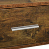 HOMCOM Coffee Table with Storage Shelf and Drawer, Industrial Wooden Center Table for Living Room, Rustic Brown