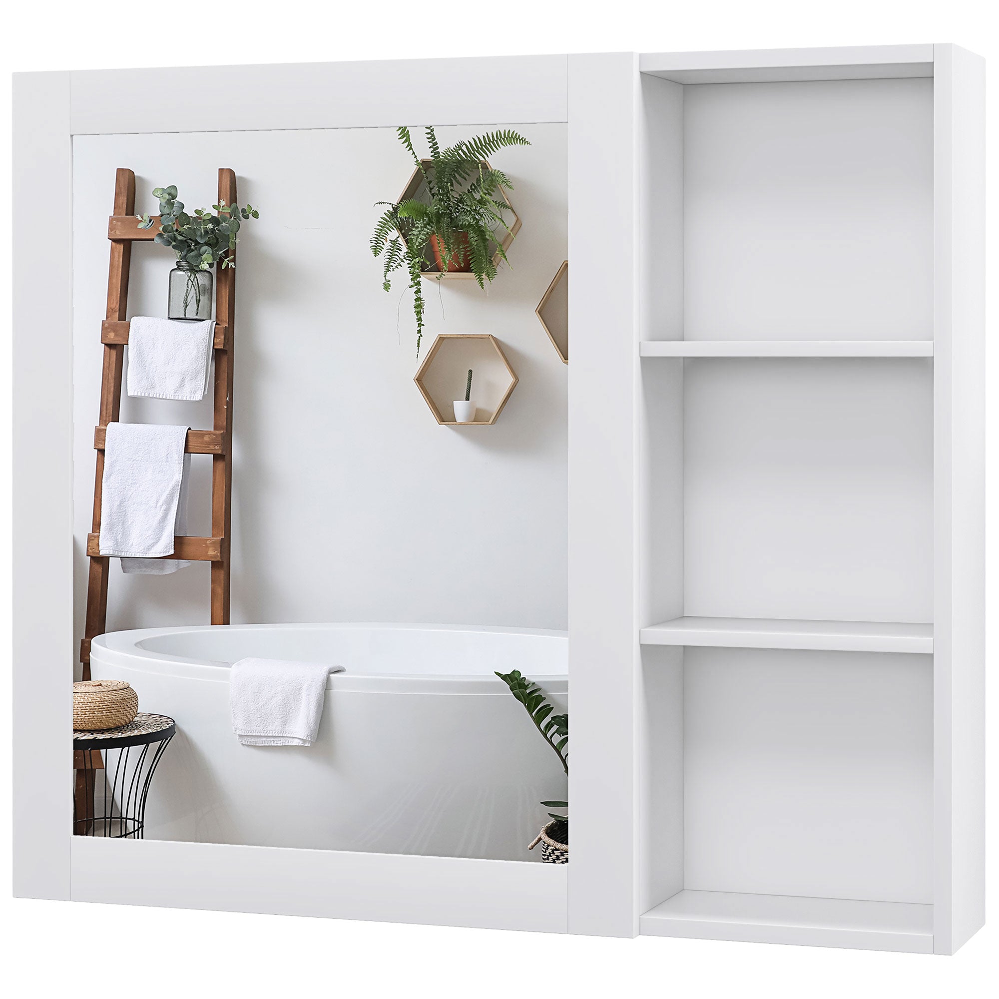 kleankin MDF Medicine Cabinet with Mirror, 31.5