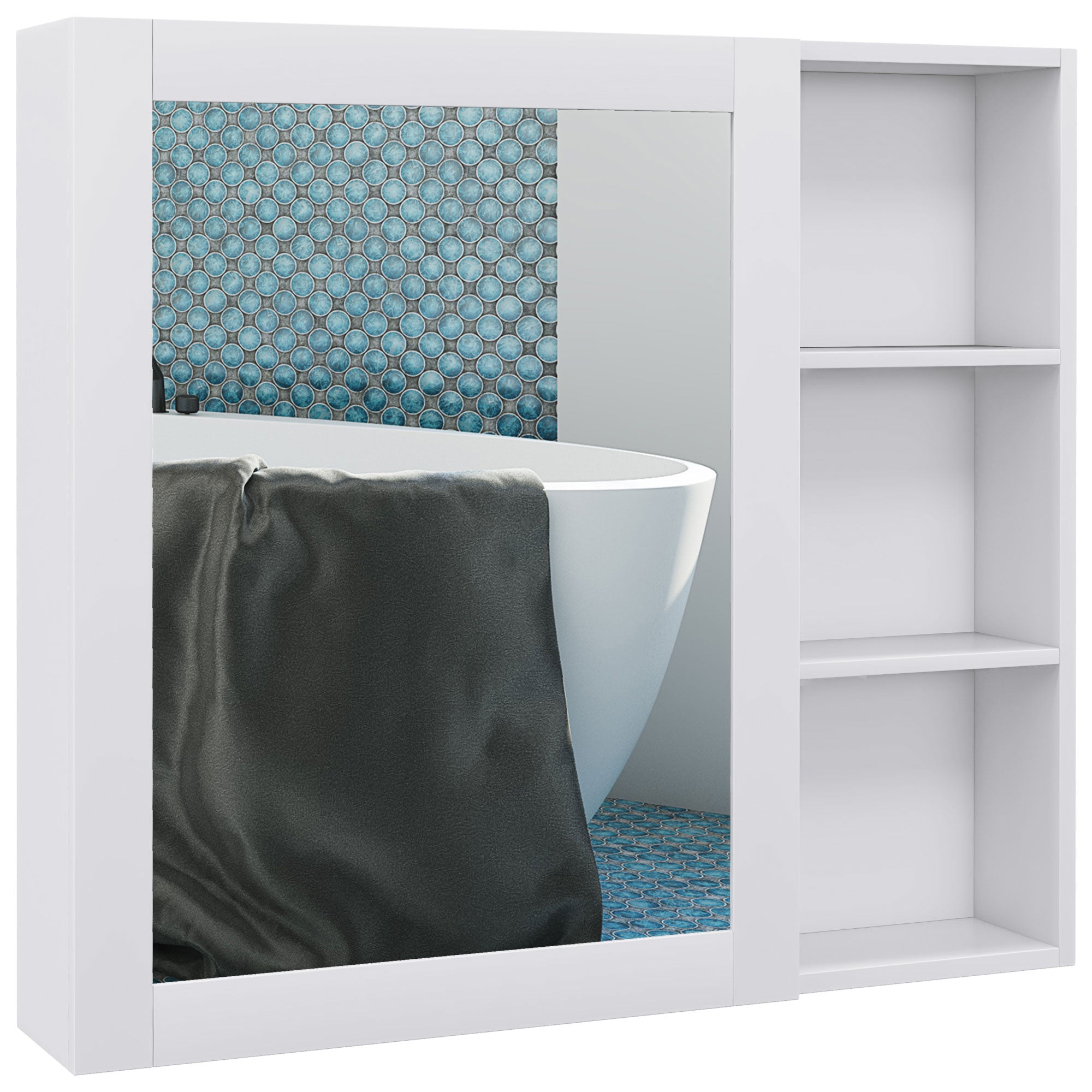 kleankin MDF Medicine Cabinet with Mirror, 31.5