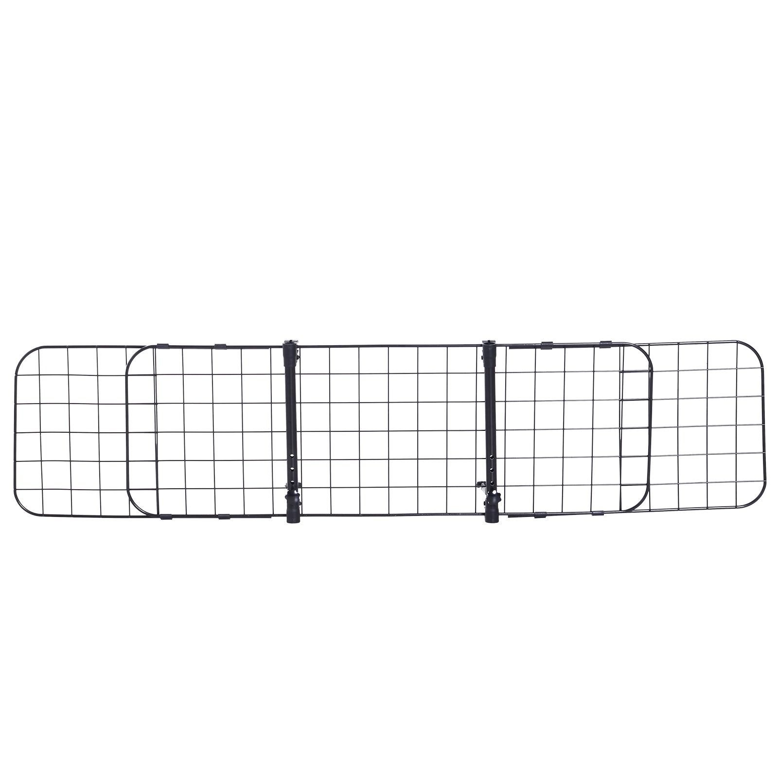 PawHut Heavy Duty Pet Dog Car Barrier Adjustable Ventilated Mesh Wire Guard Auto Vehicle Fence Protector SUVs Black 91-145 cm
