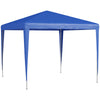 Outsunny 9' x 9' Party Tent Portable Gazebo Canopy for Weddings Parties Outdoor Sunshade with Dressed Legs, Blue