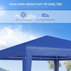Outsunny 9' x 9' Party Tent Portable Gazebo Canopy for Weddings Parties Outdoor Sunshade with Dressed Legs, Blue