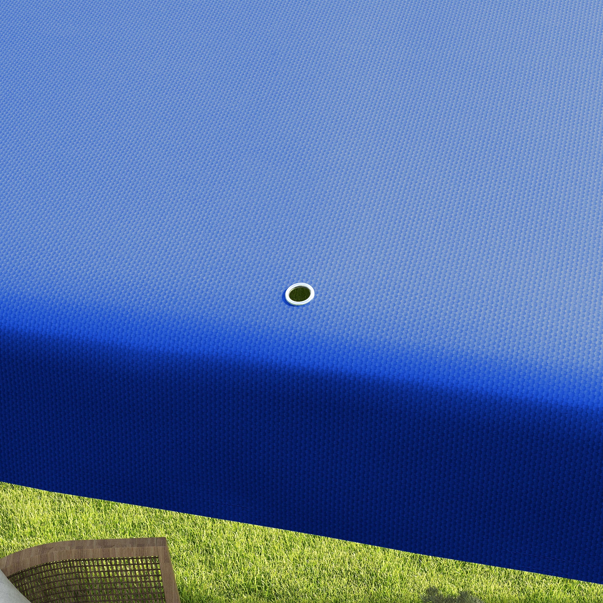 Outsunny 9' x 9' Party Tent Portable Gazebo Canopy for Weddings Parties Outdoor Sunshade with Dressed Legs, Blue