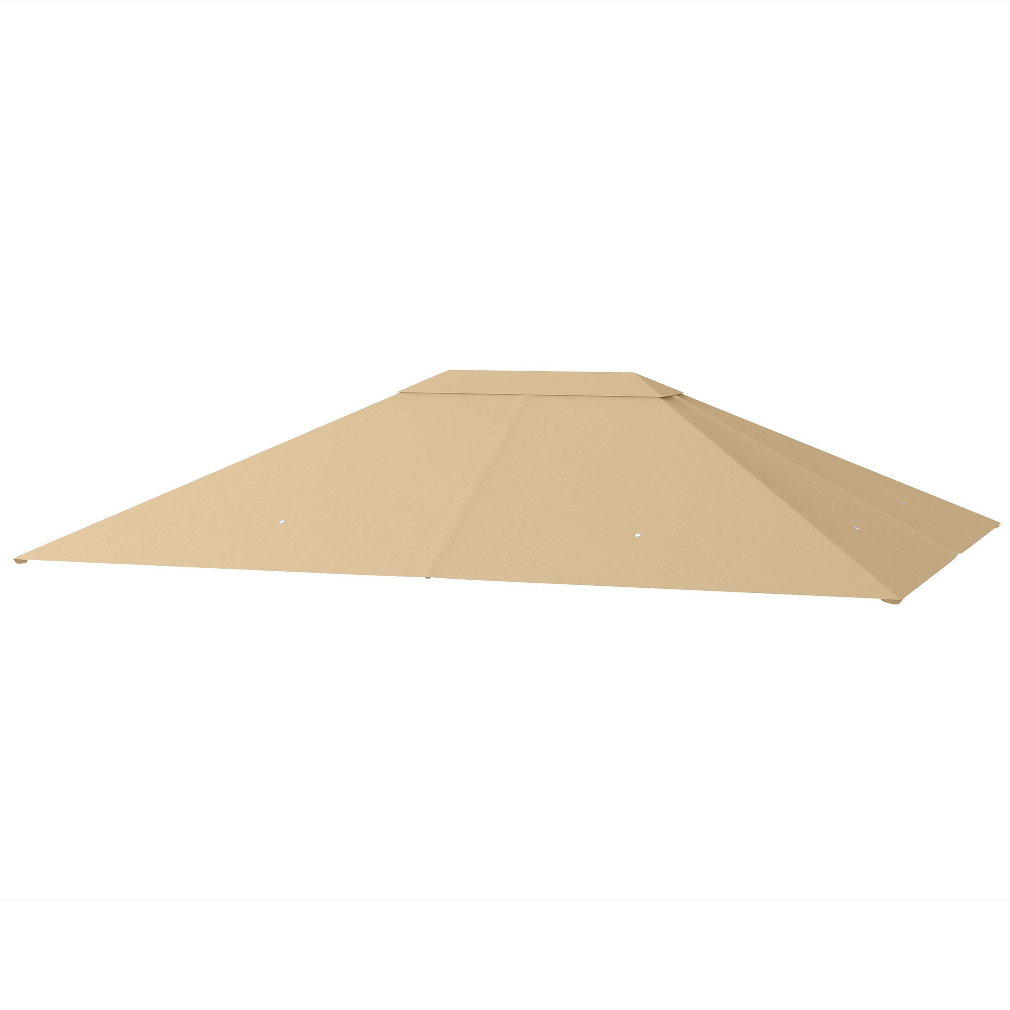 Outsunny 10' x 13' Gazebo Canopy Replacement, Outdoor Gazebo Cover Top Roof Replacement with Vents and Drain Holes, (TOP COVER ONLY), Khaki